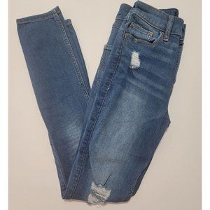 Hollister High-Rise Super Skinny, Classic Stretch Jean. OS 24W x 28L Womens.